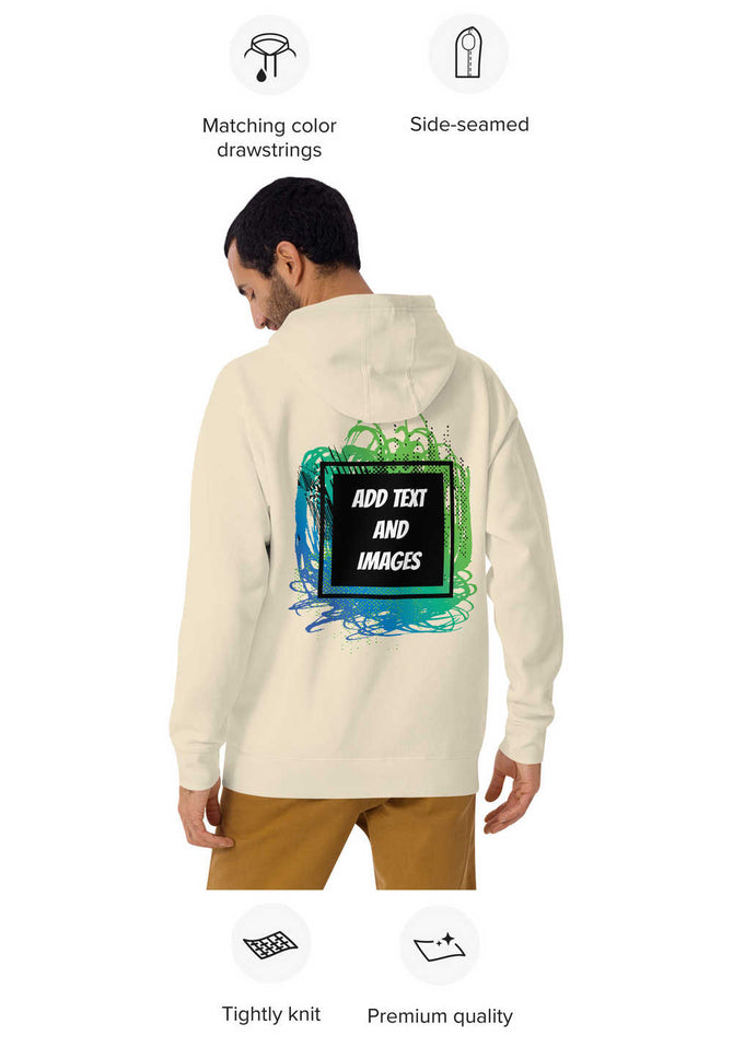 Unisex Adult Premium Street Hoodie | Cotton Heritage M2580 (Front/Back Print) - Design Your Own