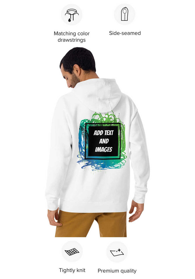 Unisex Adult Premium Street Hoodie | Cotton Heritage M2580 (Front/Back Print) - Design Your Own