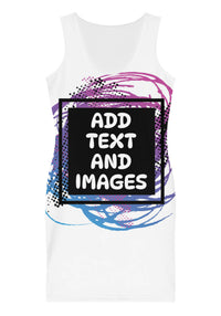 Women's Bodycon Dress (all-over print) (White Stitch) - Design Your Own