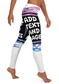 Women's Leggings (all-over print) (White Stitch) - Design Your Own