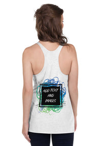 Women's Lightweight Racerback Tank Top | Next Level 6733 (Front/Back Print) - Design Your Own