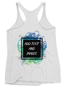 Women's Lightweight Racerback Tank Top | Next Level 6733 (Front/Back Print) - Design Your Own