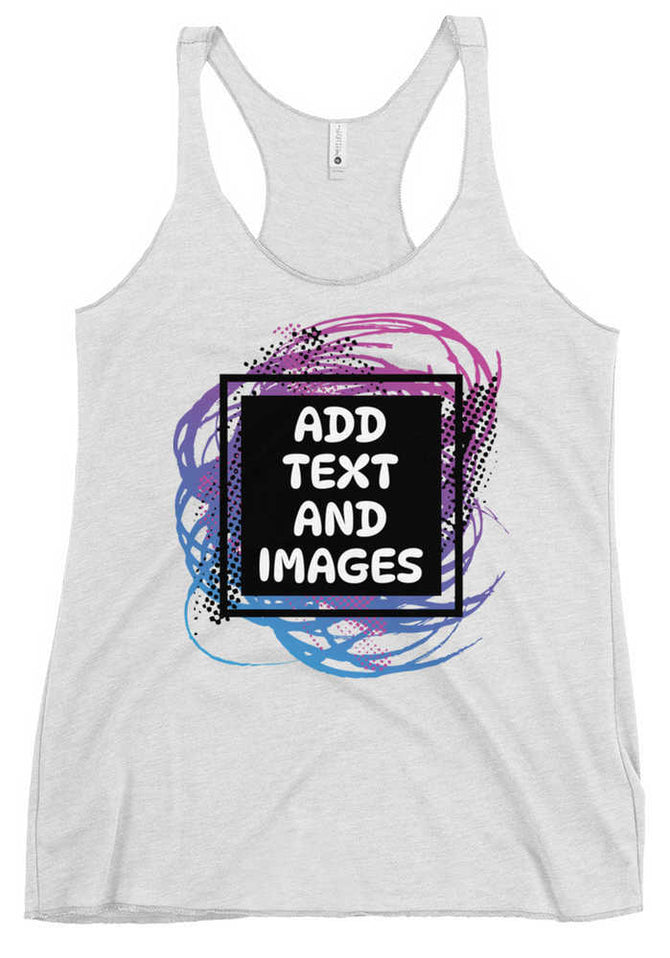 Women's Lightweight Racerback Tank Top | Next Level 6733 (Front/Back Print) - Design Your Own