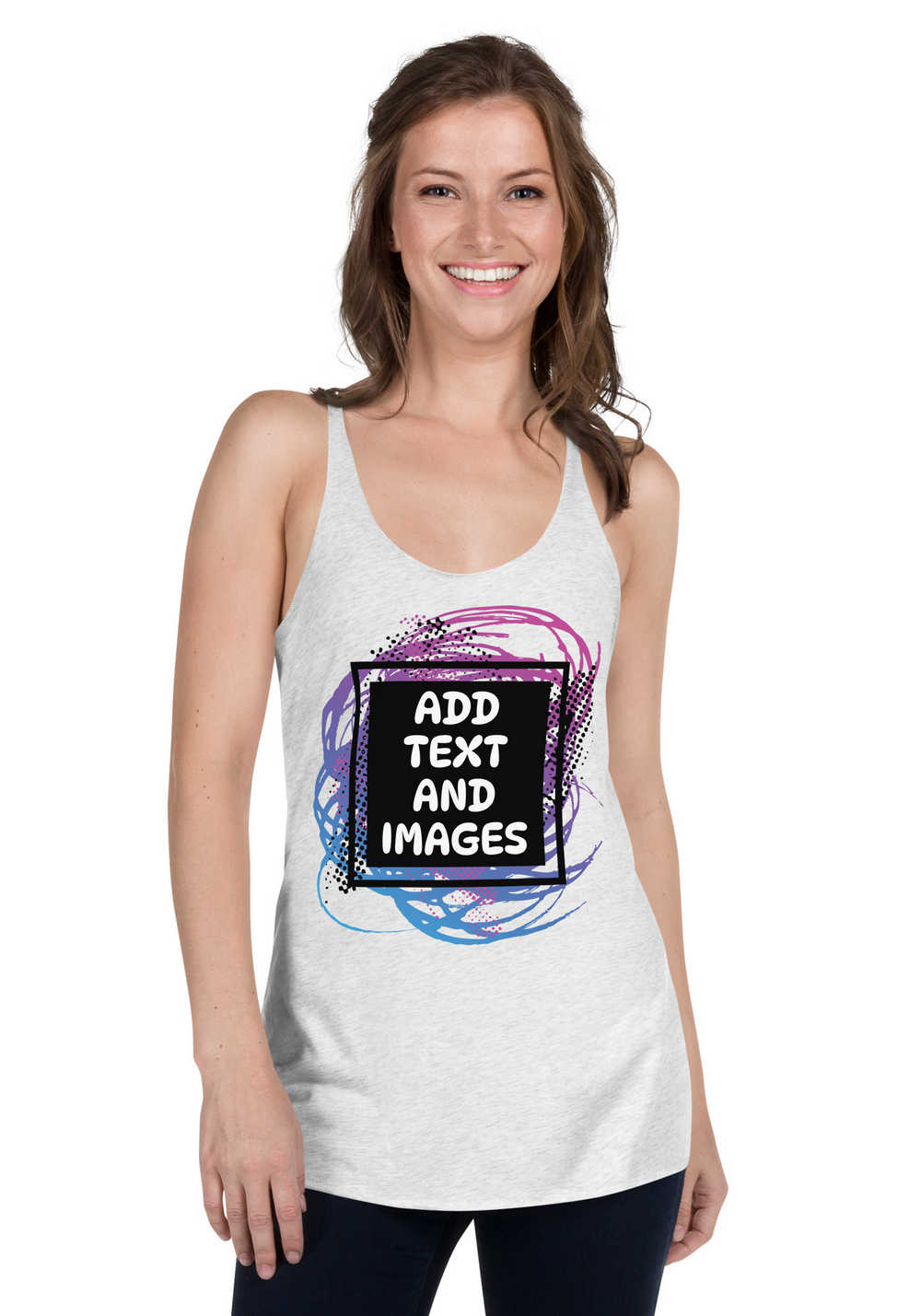 Women's Lightweight Racerback Tank Top | Next Level 6733 (Front/Back Print) - Design Your Own