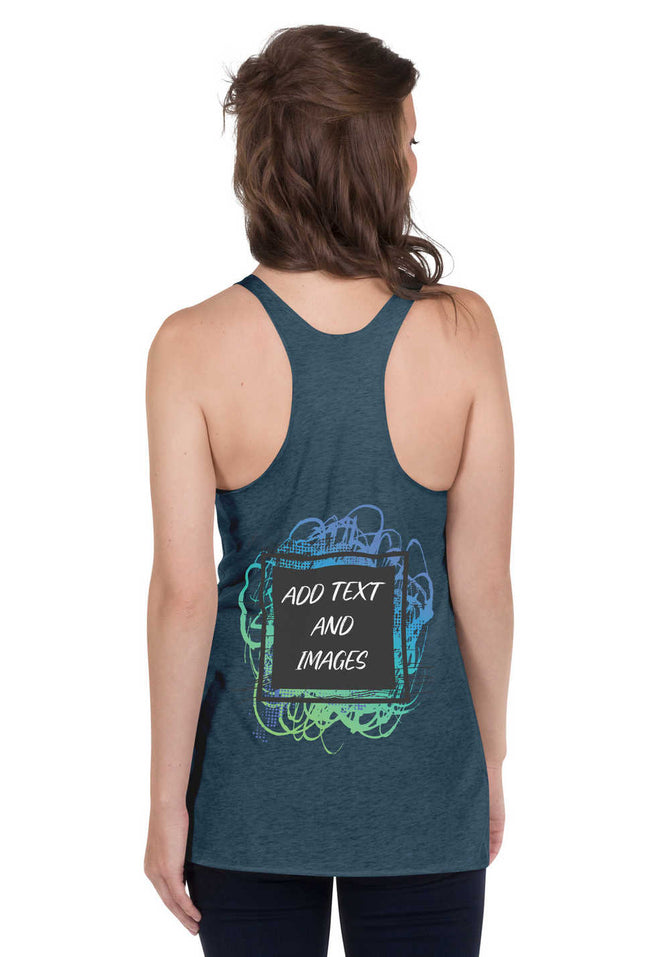 Women's Lightweight Racerback Tank Top | Next Level 6733 (Front/Back Print) - Design Your Own