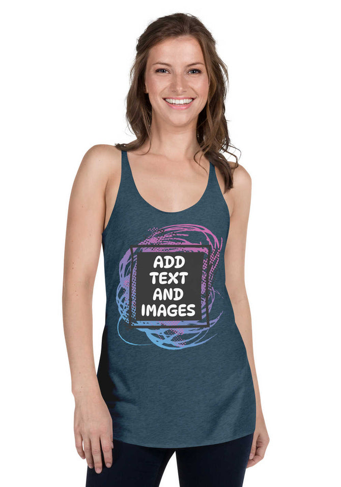 Women's Lightweight Racerback Tank Top | Next Level 6733 (Front/Back Print) - Design Your Own