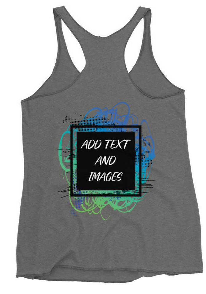 Women's Lightweight Racerback Tank Top | Next Level 6733 (Front/Back Print) - Design Your Own