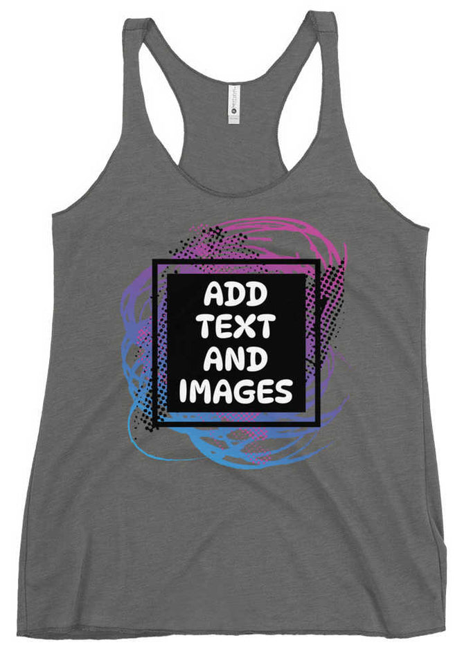 Women's Lightweight Racerback Tank Top | Next Level 6733 (Front/Back Print) - Design Your Own