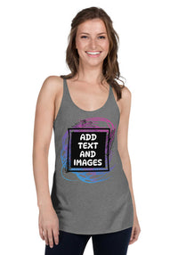 Women's Lightweight Racerback Tank Top | Next Level 6733 (Front/Back Print) - Design Your Own