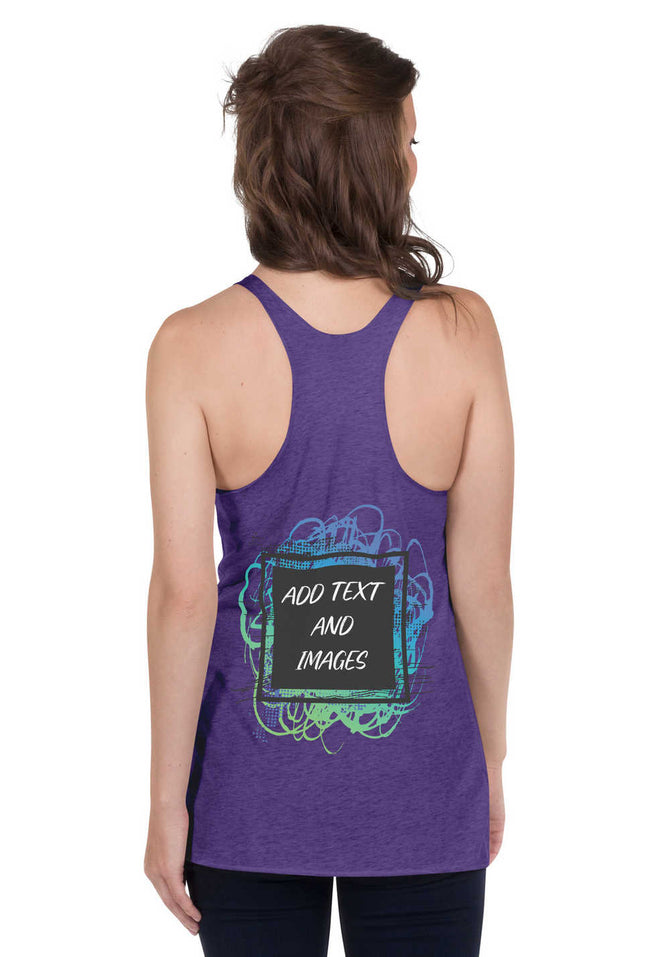 Women's Lightweight Racerback Tank Top | Next Level 6733 (Front/Back Print) - Design Your Own