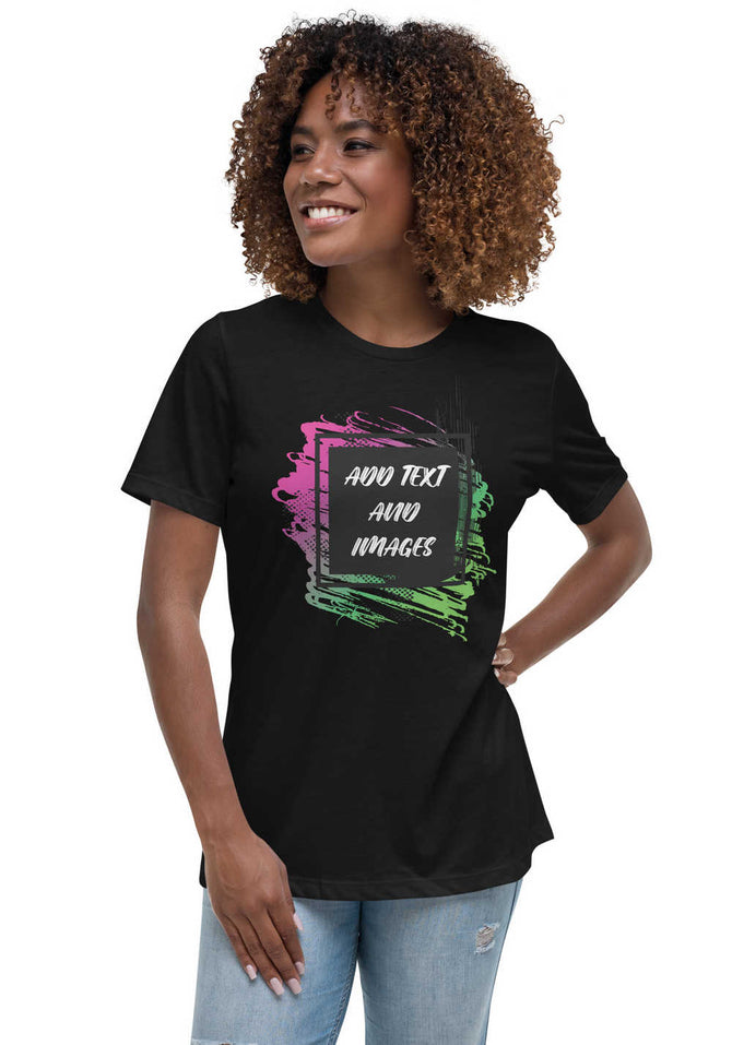 Women's Relaxed Everyday T-Shirt | Bella + Canvas 6400 (Front/Back Print) - Design Your Own