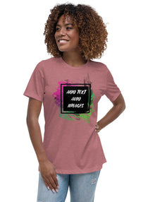 Women's Relaxed Everyday T-Shirt | Bella + Canvas 6400 (Front/Back Print) - Design Your Own