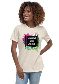 Women's Relaxed Everyday T-Shirt | Bella + Canvas 6400 (Front/Back Print) - Design Your Own