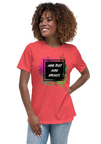 Women's Relaxed Everyday T-Shirt | Bella + Canvas 6400 (Front/Back Print) - Design Your Own