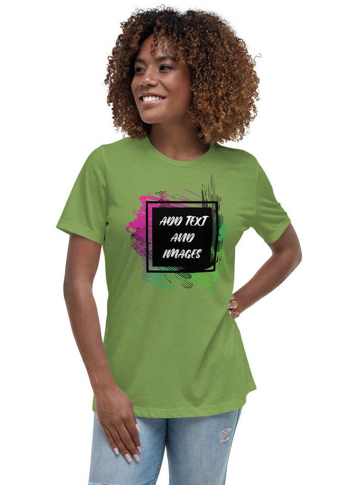 Women's Relaxed Everyday T-Shirt | Bella + Canvas 6400 (Front/Back Print) - Design Your Own