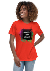 Women's Relaxed Everyday T-Shirt | Bella + Canvas 6400 (Front/Back Print) - Design Your Own