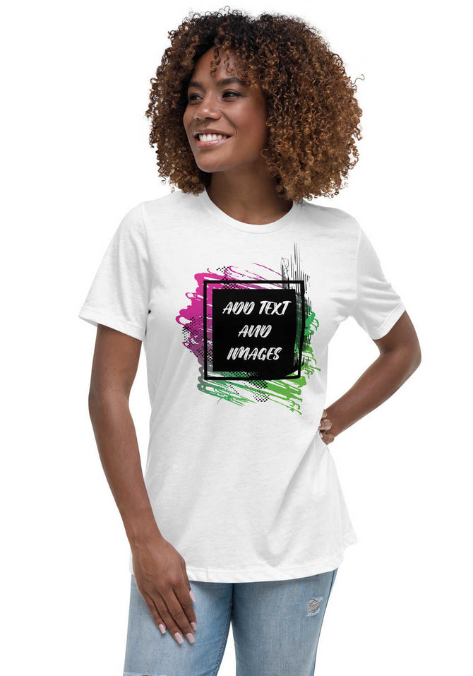 Women's Relaxed Everyday T-Shirt | Bella + Canvas 6400 (Front/Back Print) - Design Your Own