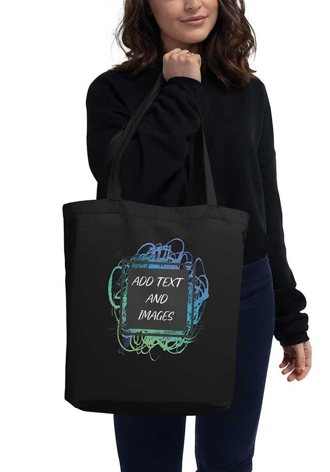 Everyday Tote Bag | Econscious EC8000 (Front/Back Print) - Black - One size