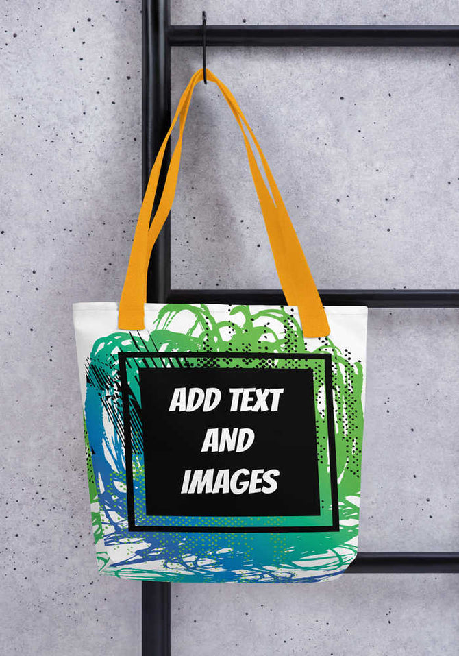 Exclusive Tote Bag (all - over print) - Yellow - 15″×15″