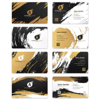 Premium Aluminum Business Card - Black Gold 1