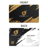 Premium Aluminum Business Card - Black Gold 1