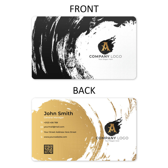 Premium Aluminum Business Card - Black Gold 1