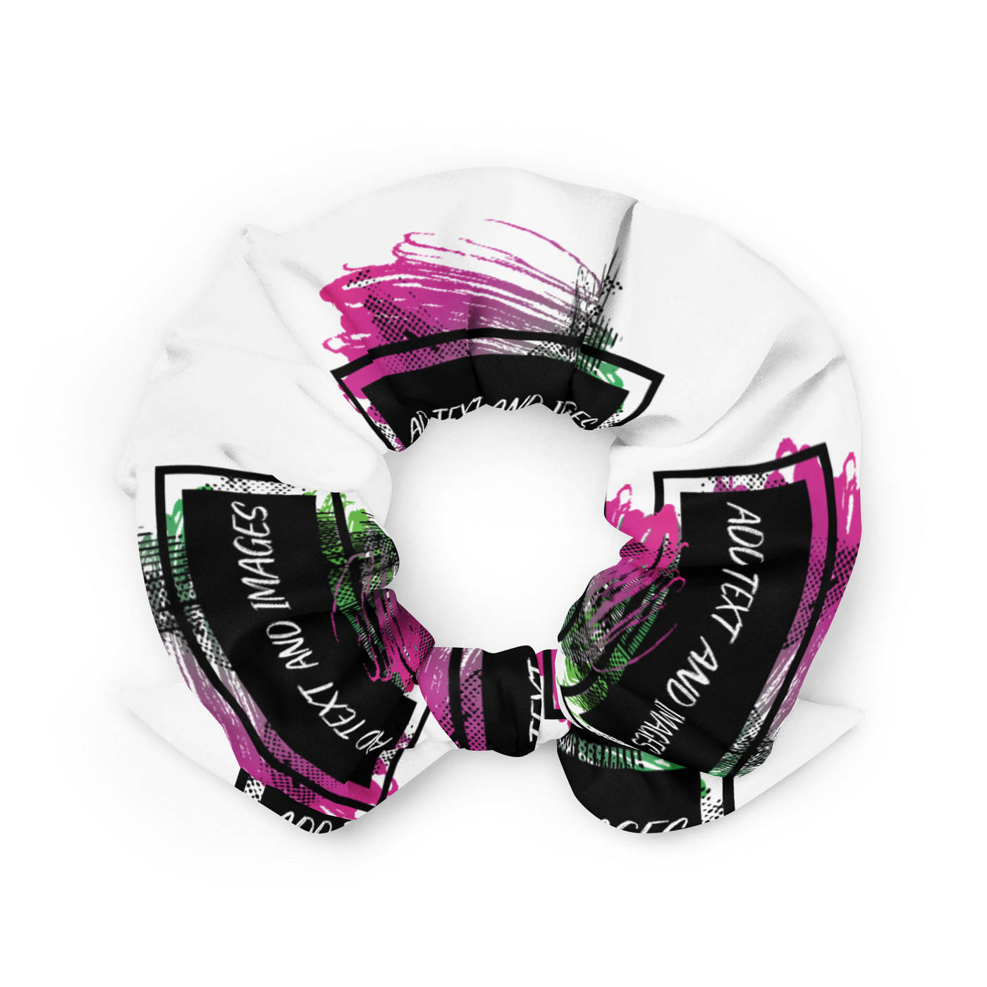 Knot Scrunchie (Black Stitch) - Design Your Own