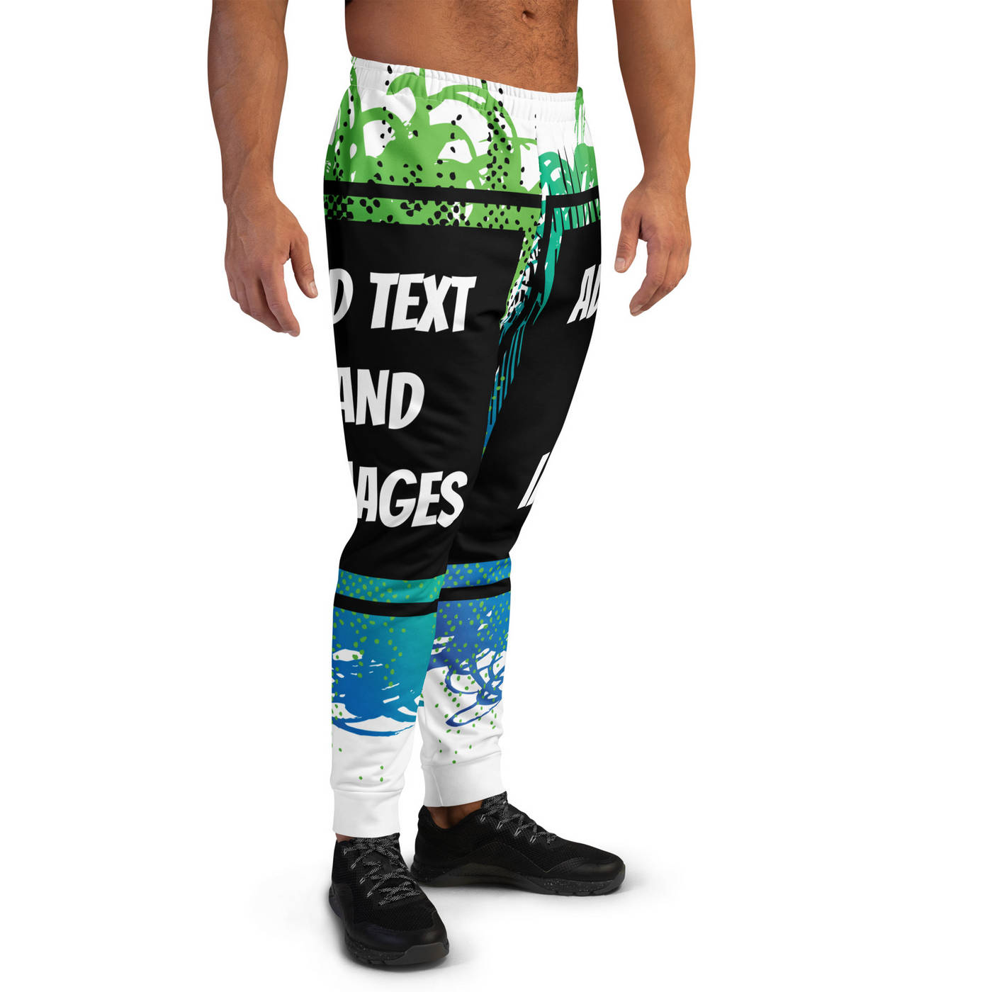 Men's Joggers (All-Over Print) (White Stitch) - Design Your Own