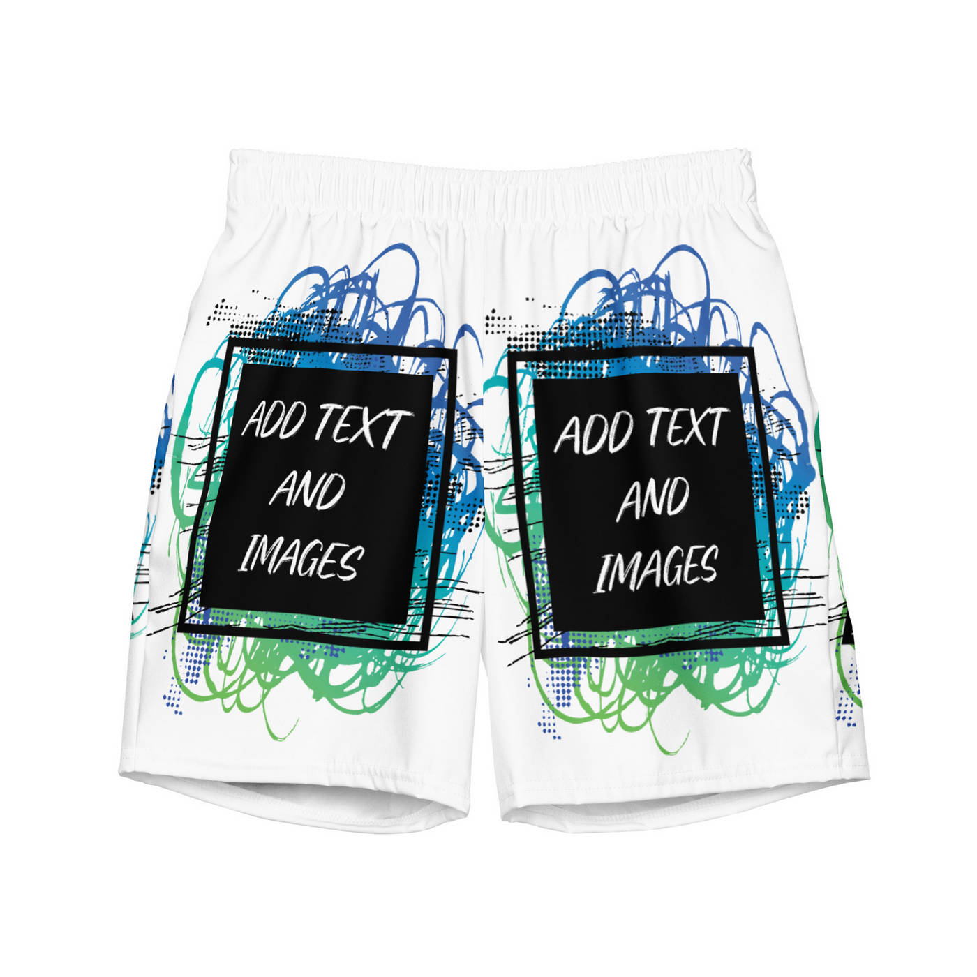 Men's Lightweight Swim Shorts (All-Over Print) (White Stitch) - Design Your Own