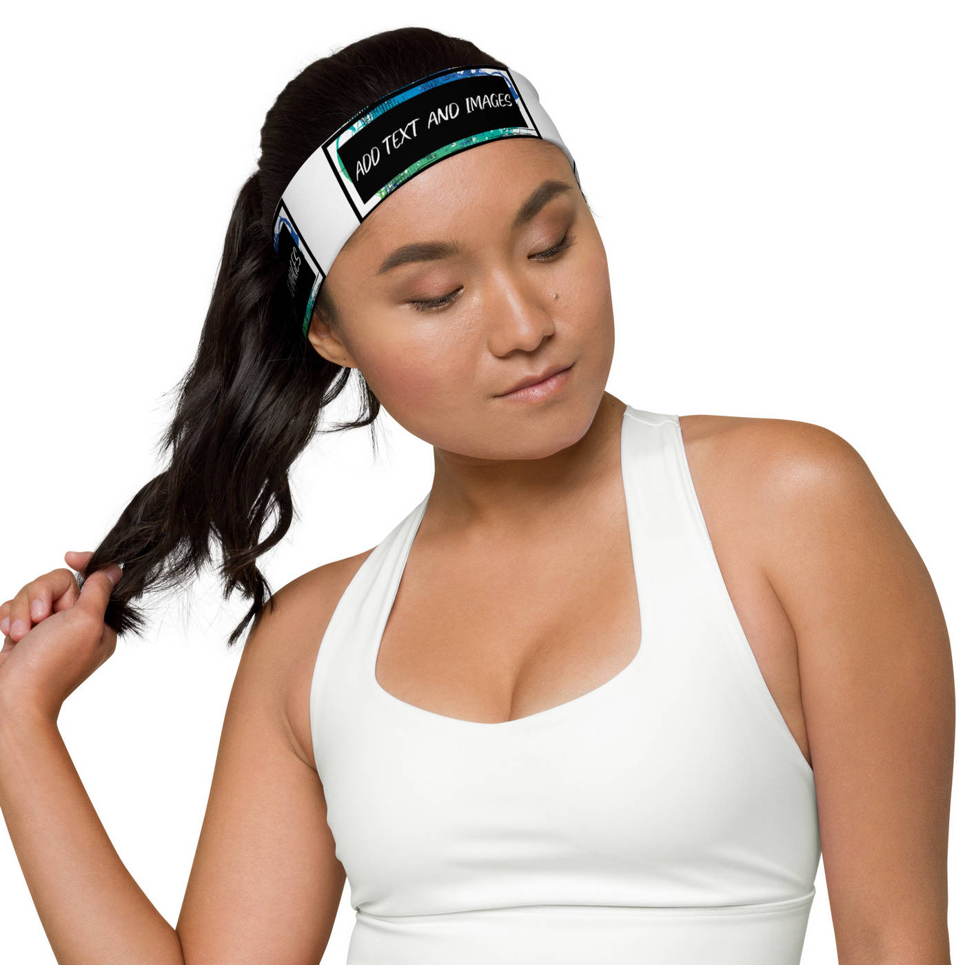 Sport Headband (Black Stitch) - Design Your Own