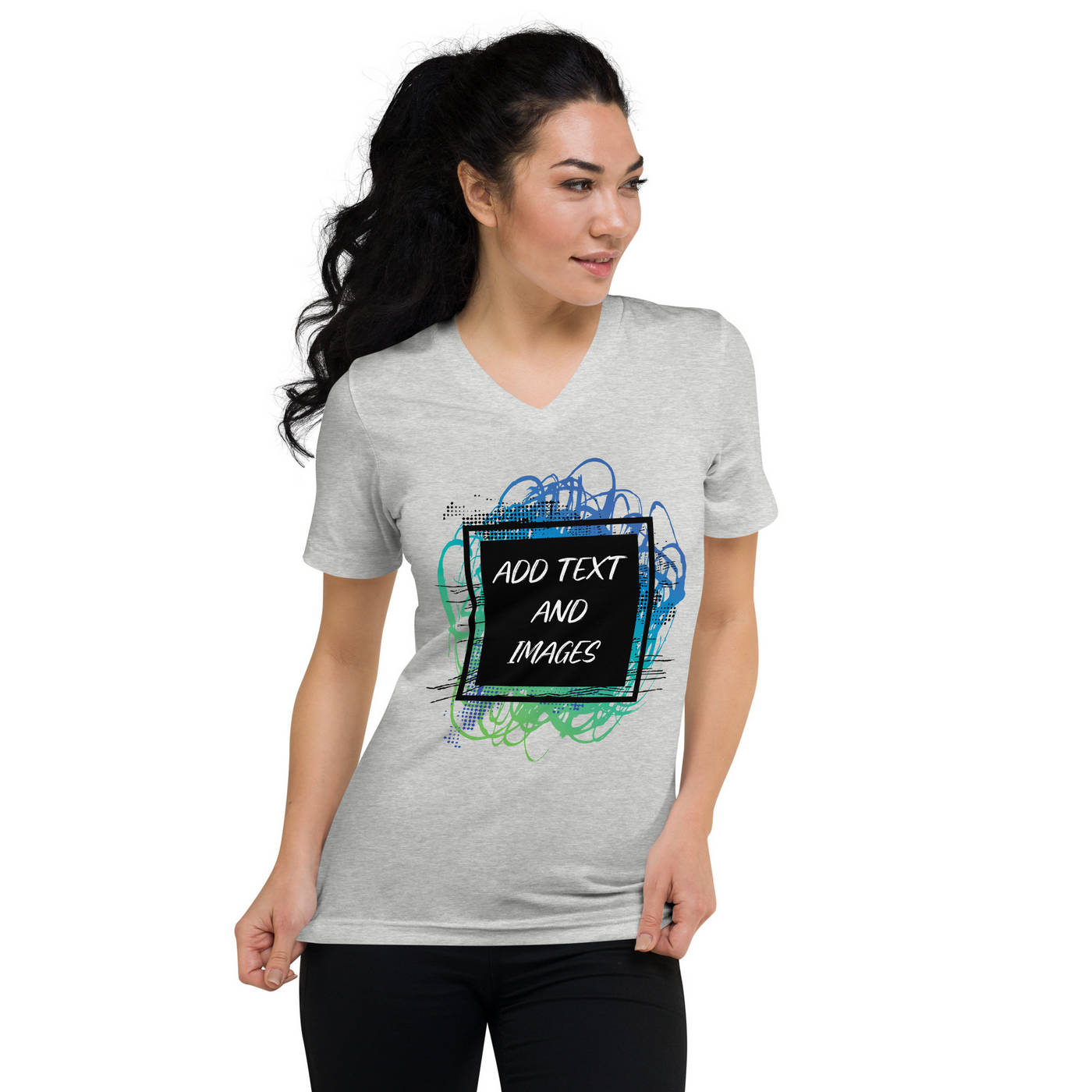 Unisex Short Sleeve V-Neck Jersey Tee | Bella + Canvas 3005 - Design Your Own