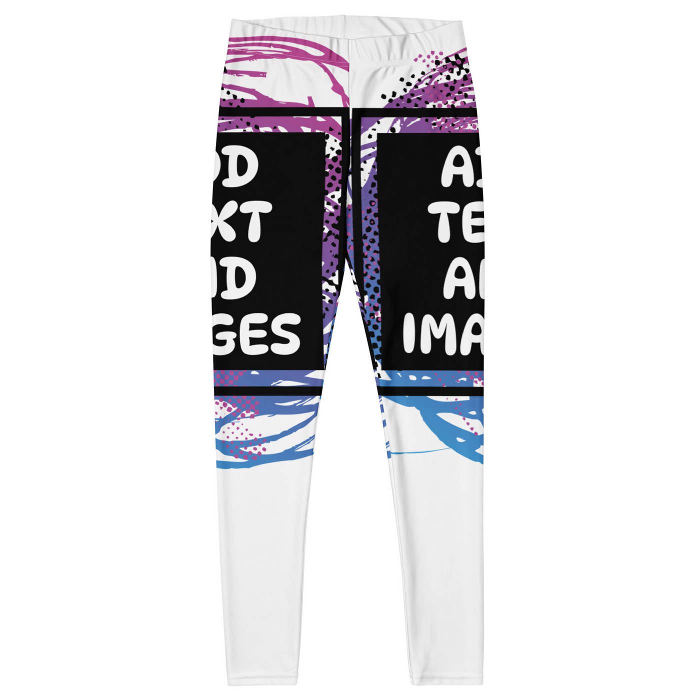 Women's Everyday Leggings (All-Over Print) (White Stitch) - Design Your Own