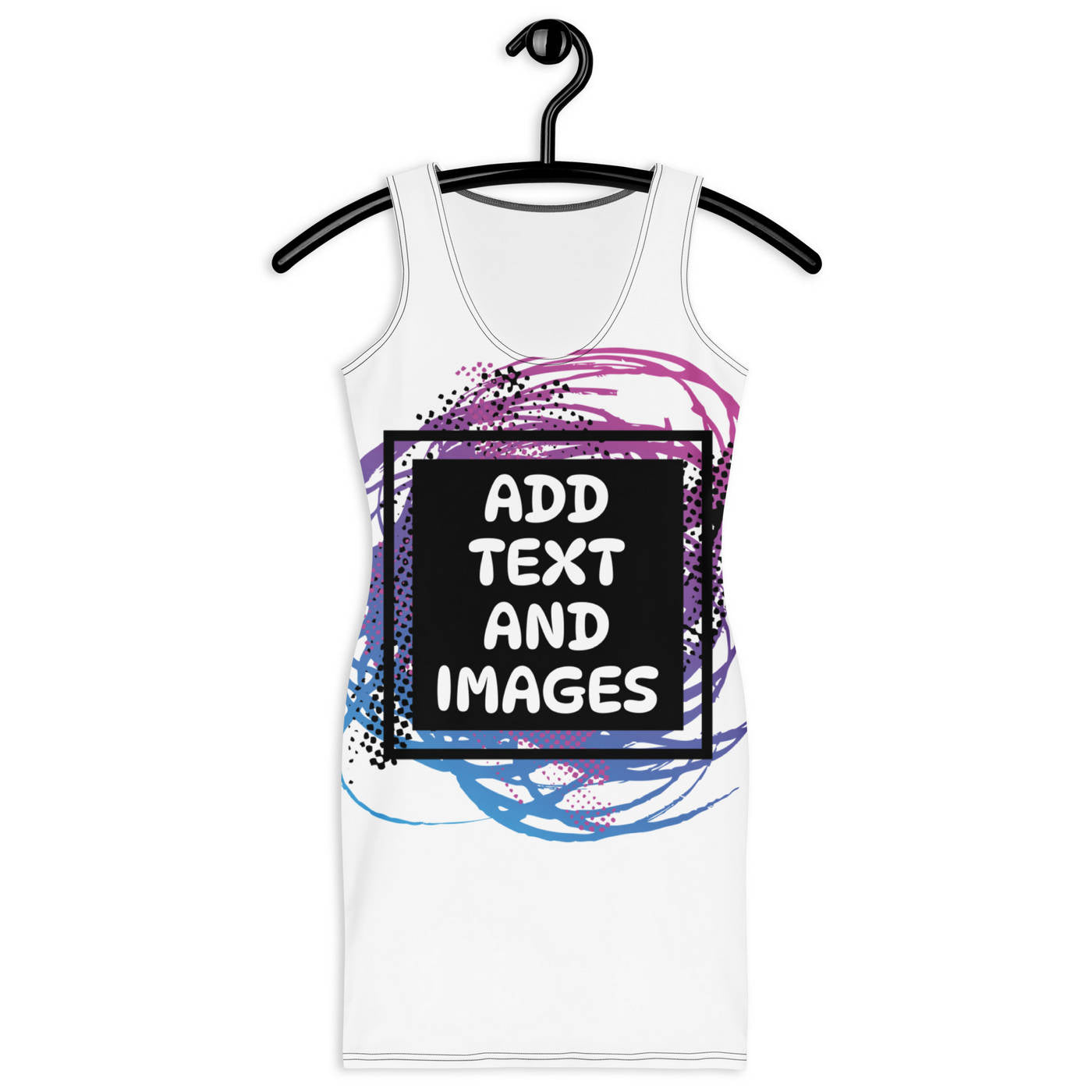 Women's Bodycon Dress (All-Over Print) (Black Stitch) - Design Your Own