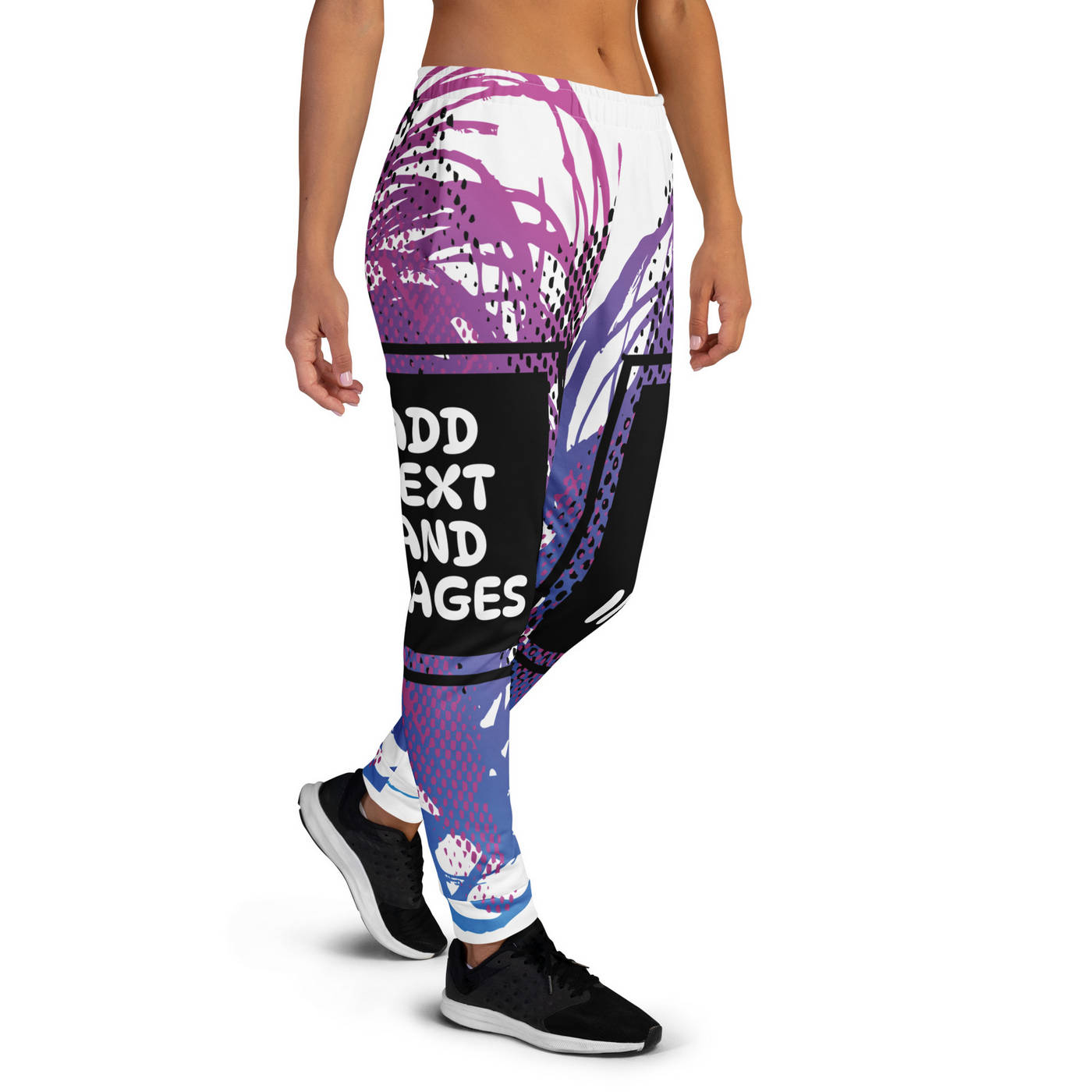 Women's Everyday Joggers (All-Over Print) (White Stitch) - Design Your Own