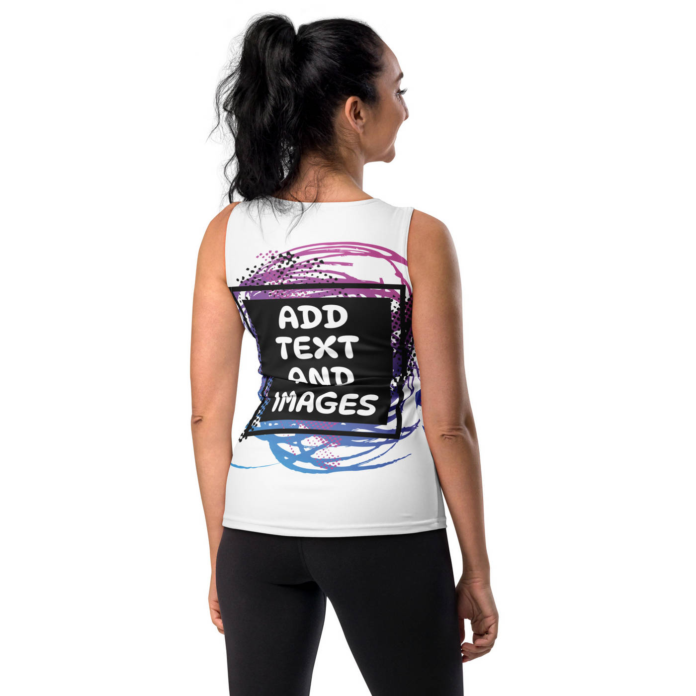 Women's Lightweight Tank Top (All-Over Print) (White Stitch) - Design Your Own