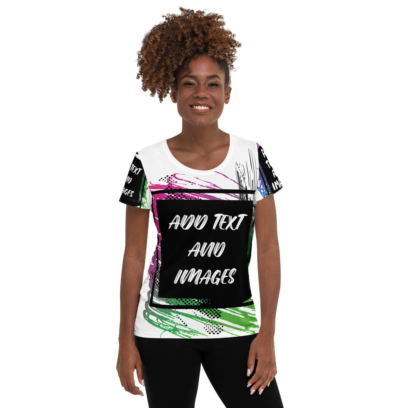 Women's Performance T-Shirt (All-Over Print) (White Stitch) - Design Your Own