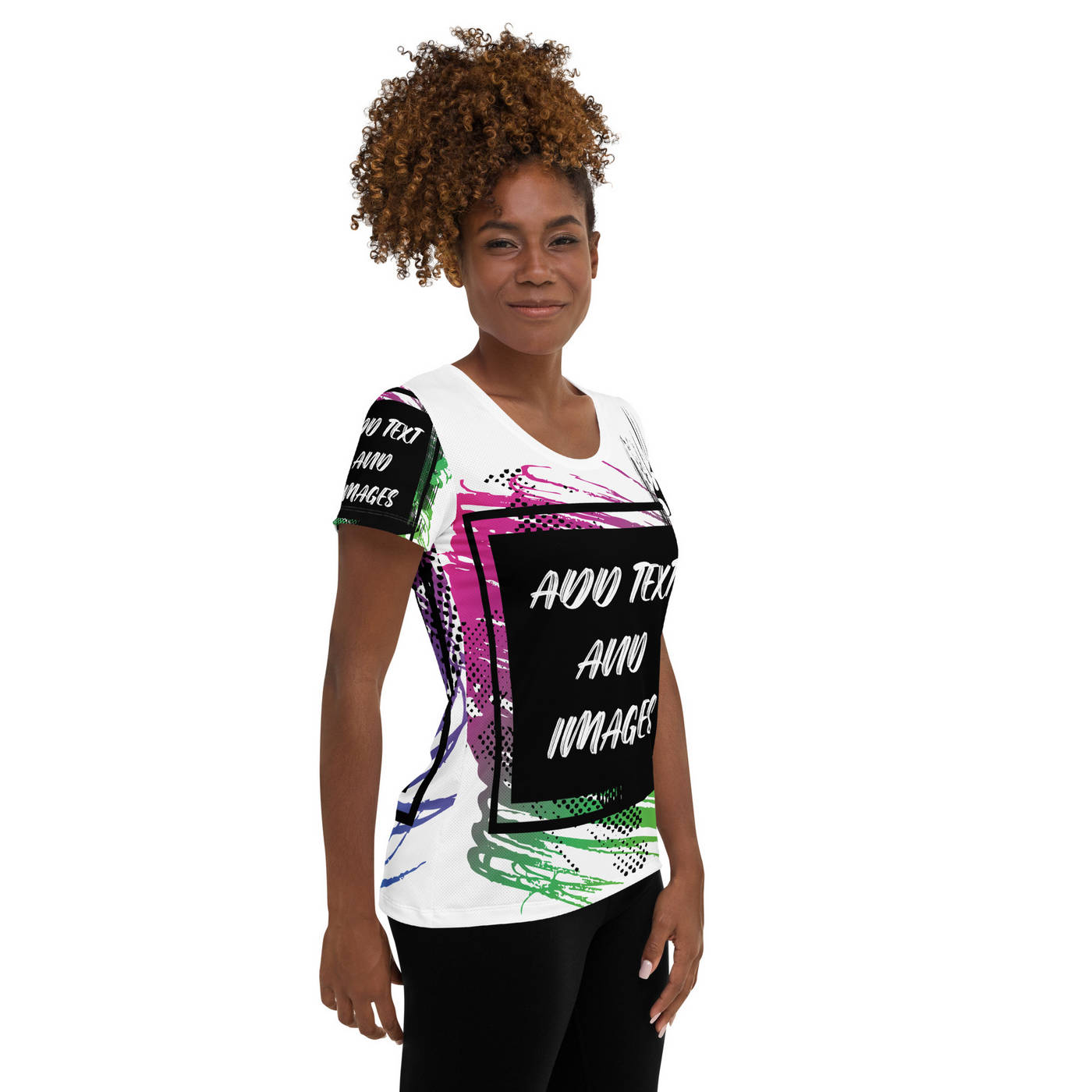 Women's Performance T-Shirt (All-Over Print) (White Stitch) - Design Your Own