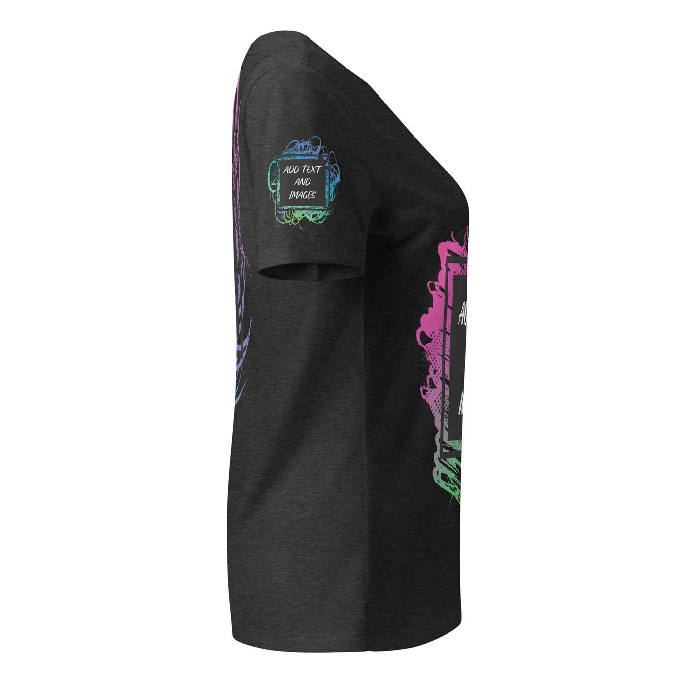 Women's Relaxed Heather V-Neck T-Shirt | Bella + Canvas 6405CVC - Design Your Own