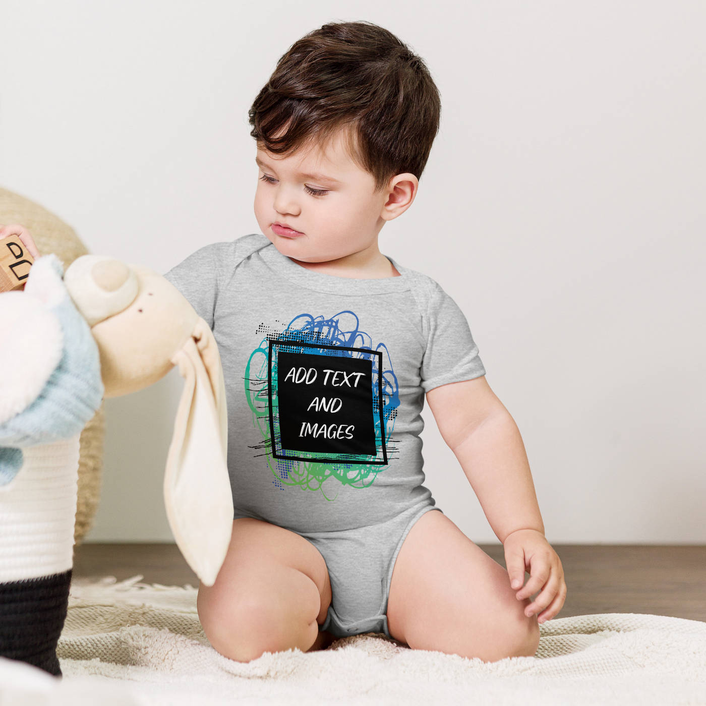 Infant Short Sleeve One Piece Bodysuit | Bella + Canvas 100B - Design Your Own