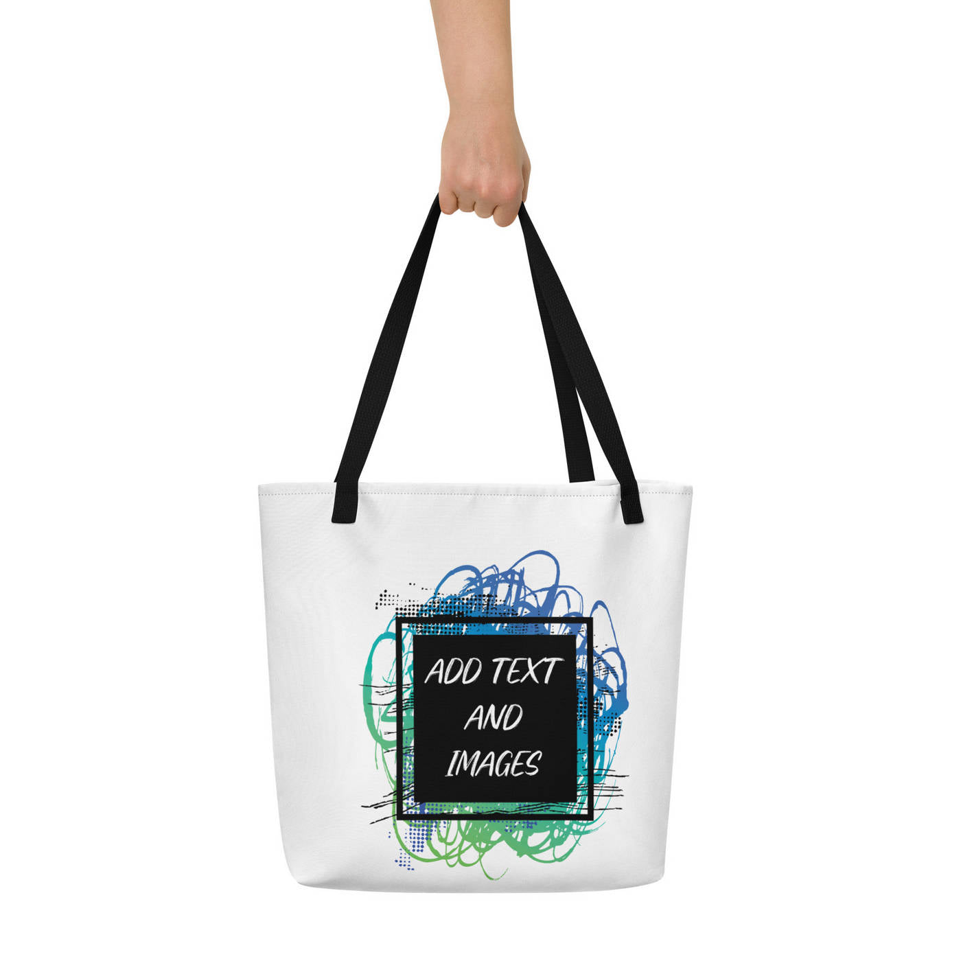 Large Everyday Tote Bag w/ Pocket (All-Over Print) - Design Your Own