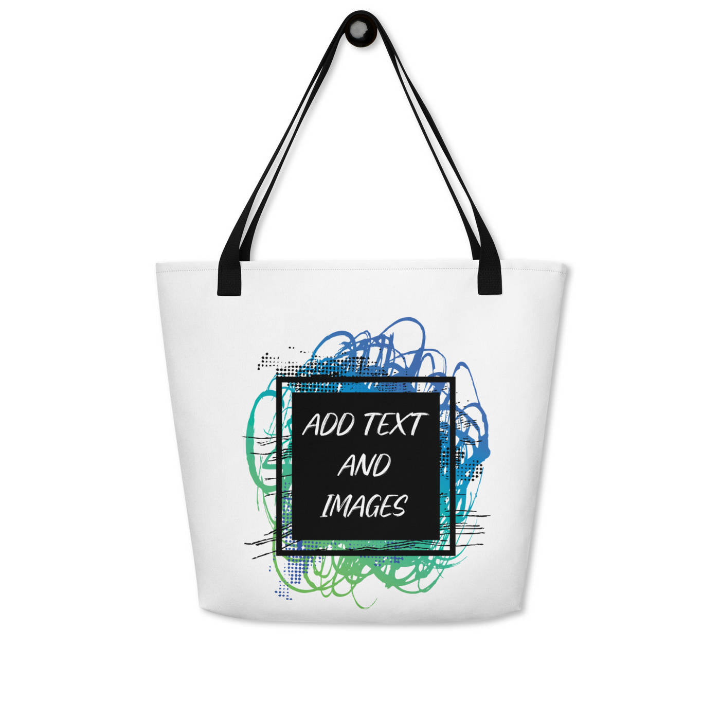 Large Everyday Tote Bag w/ Pocket (All-Over Print) - Design Your Own