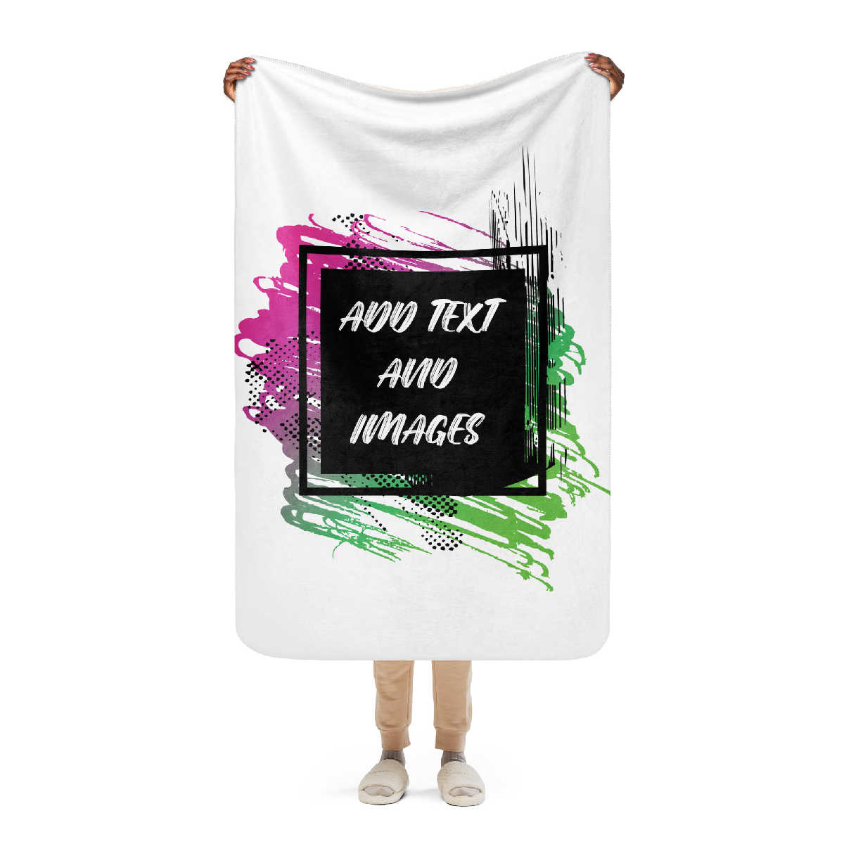 Sherpa Blanket (Full Coverage) (Vertical) - Design Your Own