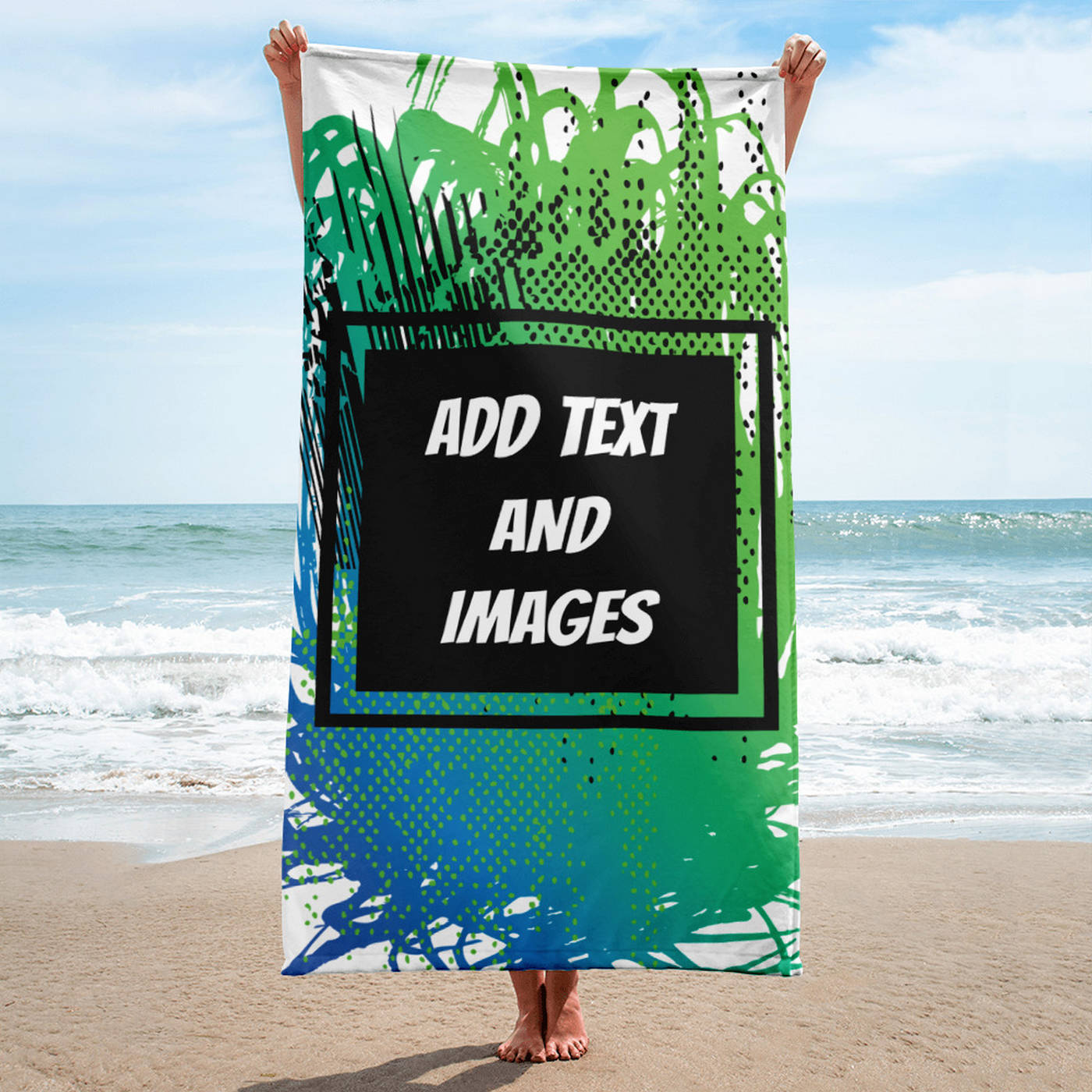 Terry Throw Towel (Full Coverage) (Vertical) - Design Your Own