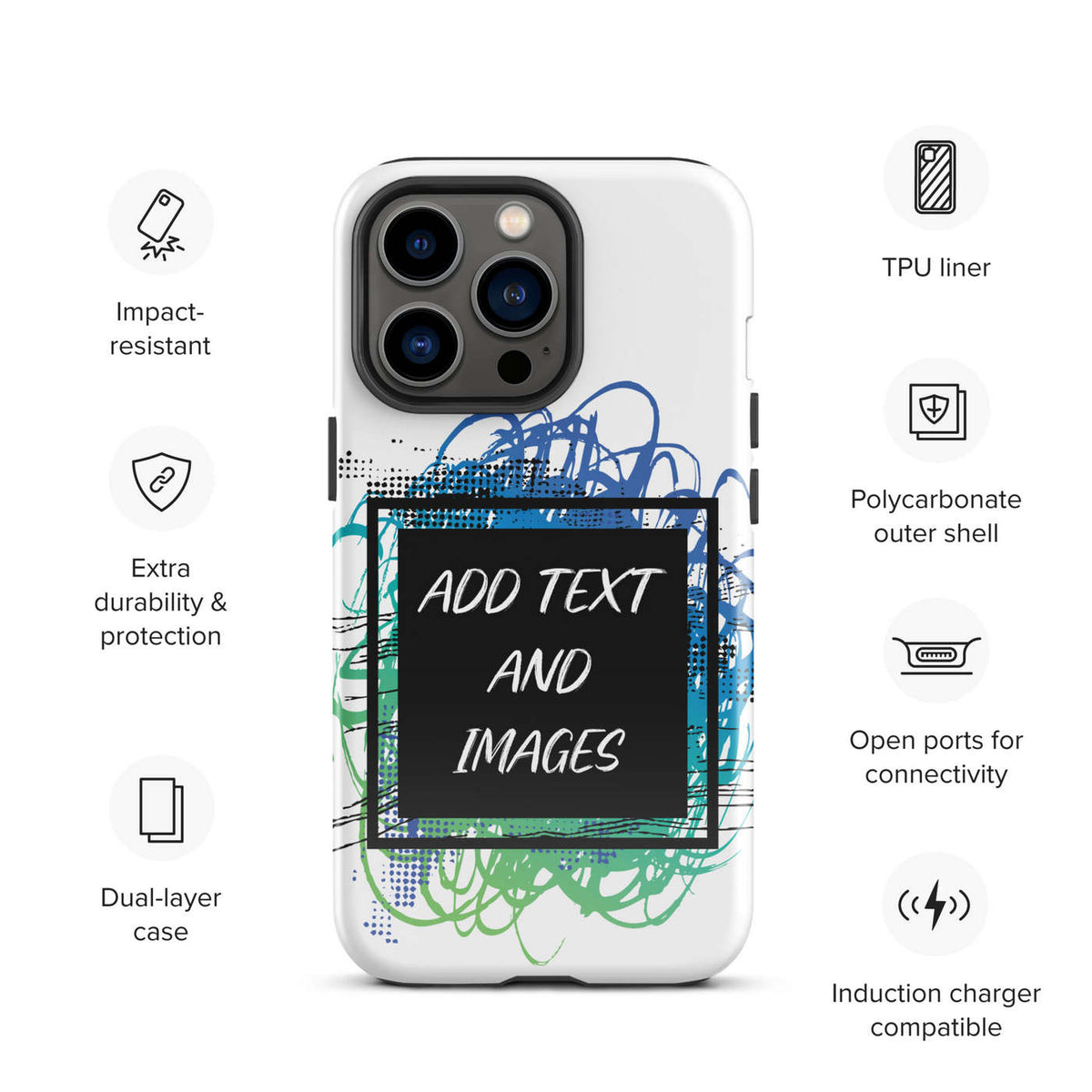 Design Your Own Apple iPhone 13 Pro Tough Case - Specs