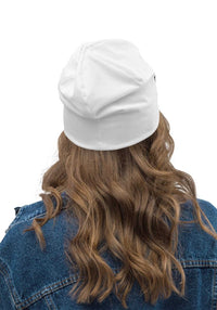 Exclusive Beanie (all - over print) (White Stitch) - White - S