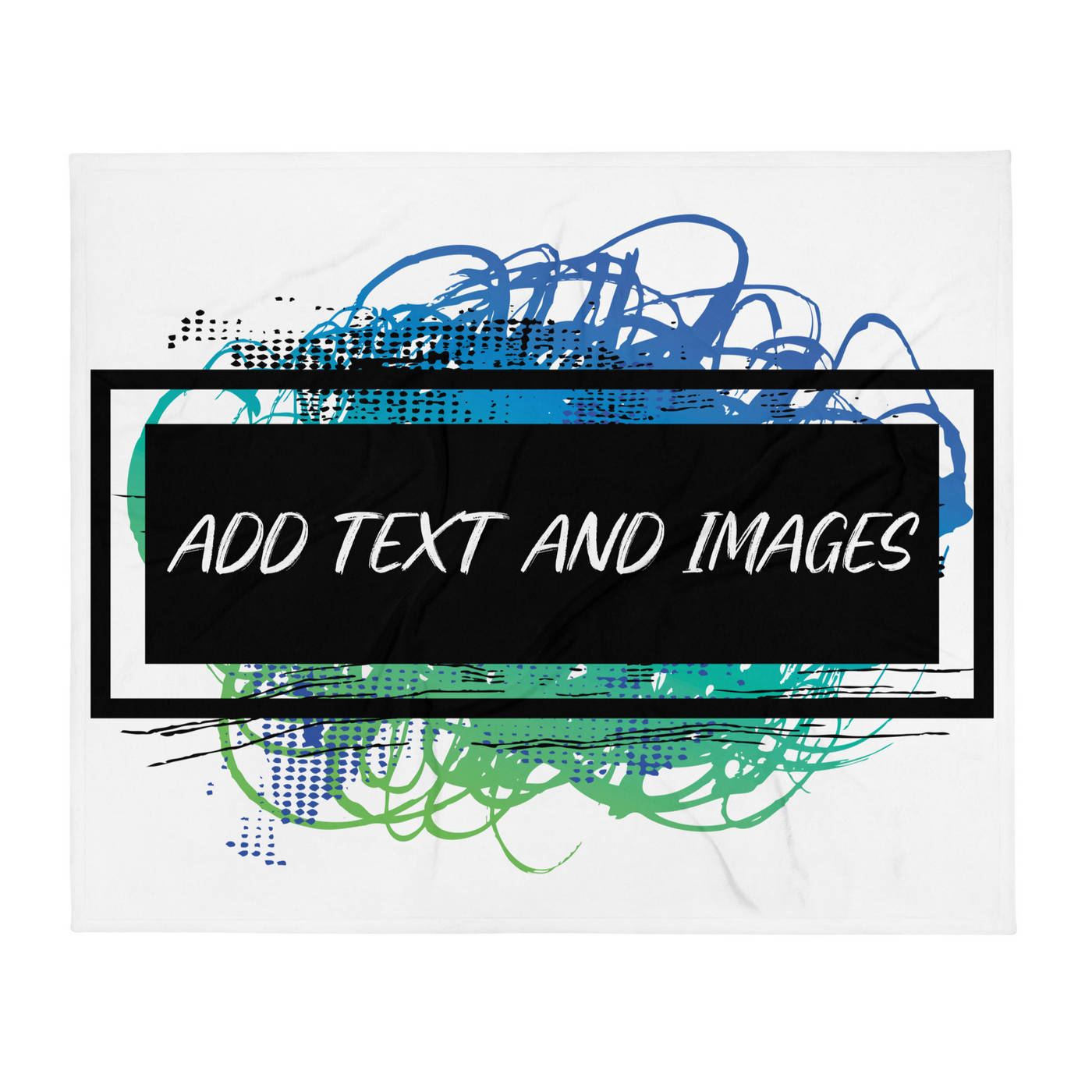 Fleece Throw Blanket (Full Coverage) (Horizontal) - Design Your Own