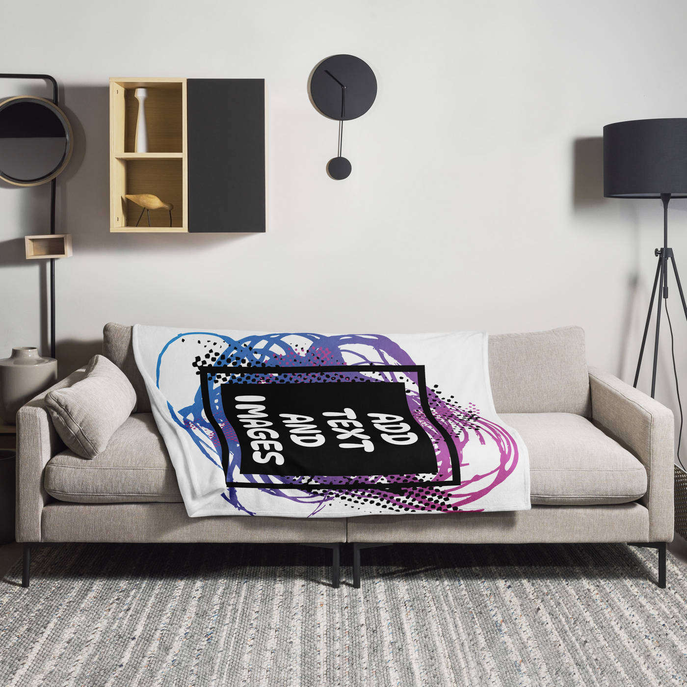 Fleece Throw Blanket (Full Coverage) (Vertical) - Design Your Own
