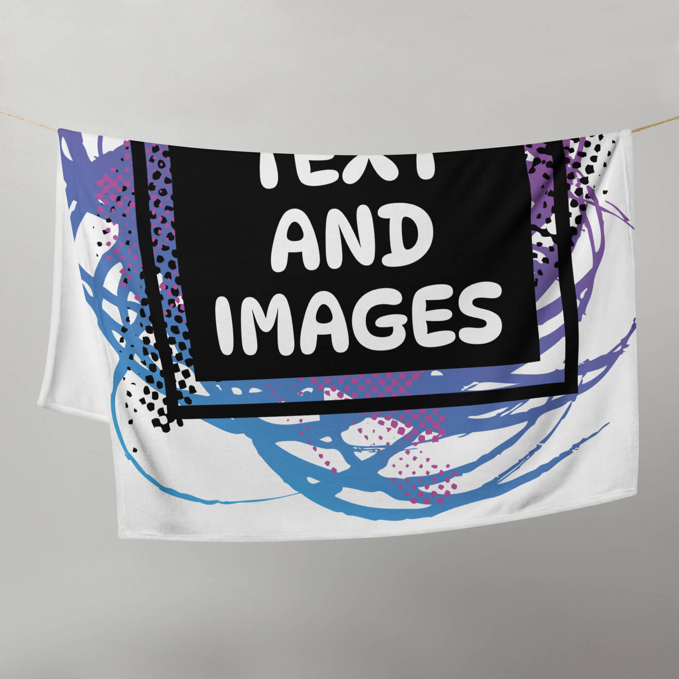 Fleece Throw Blanket (Full Coverage) (Vertical) - Design Your Own