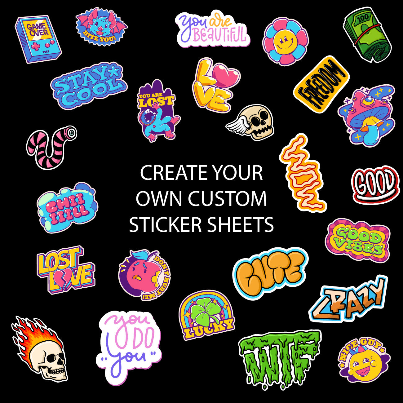 Premium Glossy Sticker Sheet - Design Your Own