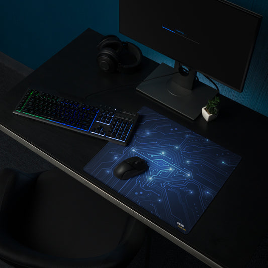 Exclusive Gamer Mouse Pad - Circuitry - Blue - Style 1